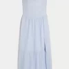 Strapless Embroidered Maxi Dress