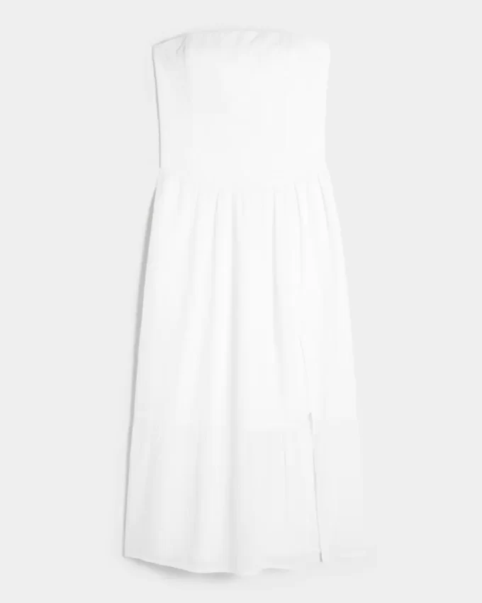 Strapless Embroidered Maxi Dress