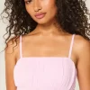 Strapless Handkerchief Hem Top