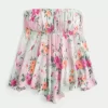 Strapless Handkerchief Hem Top