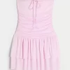 Strapless Knit Skort Dress