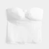 Strapless Picot Lace Trim Top