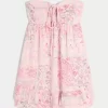 Strapless Ruffle Babydoll Mini Dress