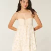 Strapless Ruffle Babydoll Mini Dress