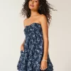 Strapless Ruffle Babydoll Mini Dress
