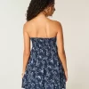 Strapless Ruffle Babydoll Mini Dress