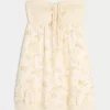 Strapless Ruffle Babydoll Mini Dress