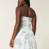 Strapless Smocked Bodice Mini Dress