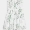 Strapless Smocked Bodice Mini Dress