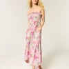 Strapless Smocked Maxi Dress