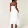 Strapless Smocked Maxi Dress