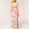 Strapless Smocked Maxi Dress