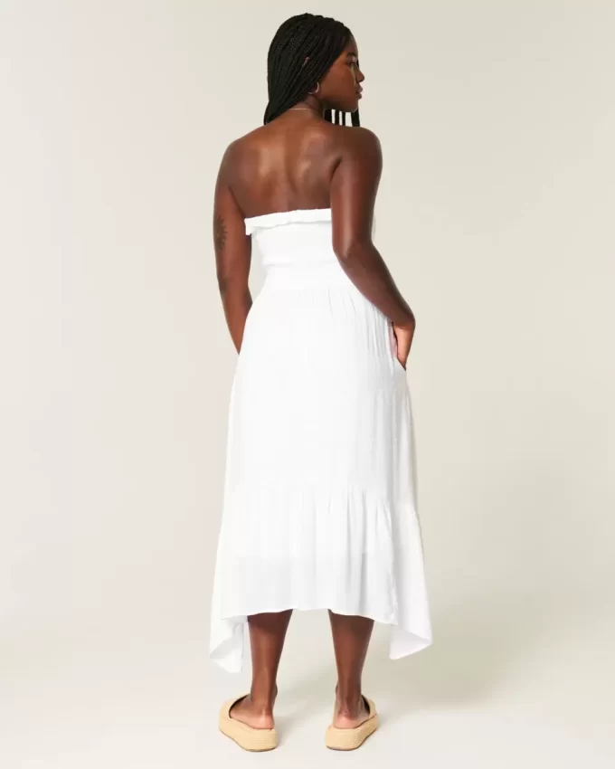 Strapless Smocked Maxi Dress