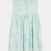 Strapless Smocked Mini Dress