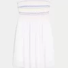 Strapless Smocked Mini Dress