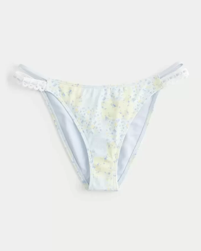Strappy High-Leg Cheeky Bikini Bottom