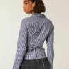 Stretch Poplin Button-Through Shirt
