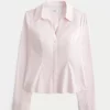 Stretch Poplin Button-Through Shirt