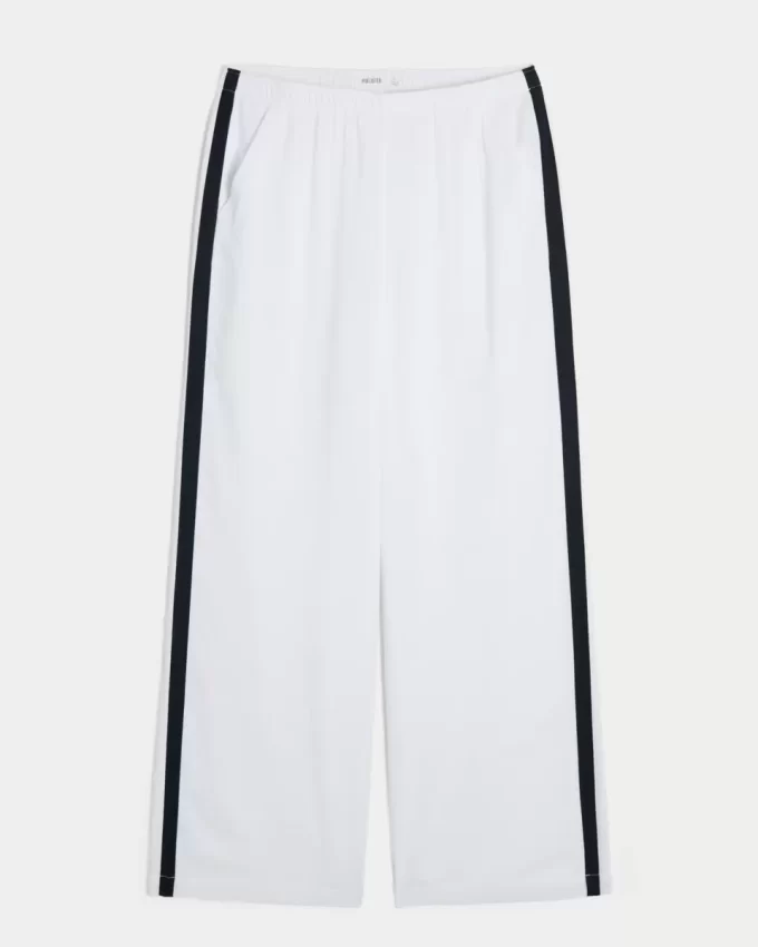 Striped Baggy Pull-On Pants