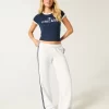 Striped Wide-Leg Sweatpants
