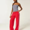 Striped Wide-Leg Sweatpants