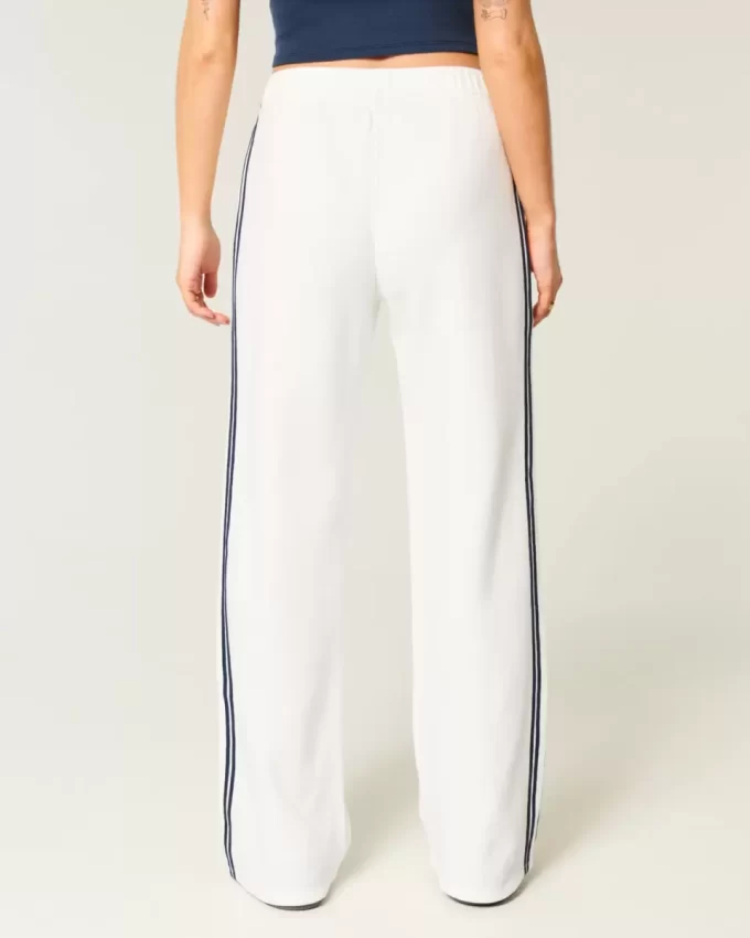 Striped Wide-Leg Sweatpants
