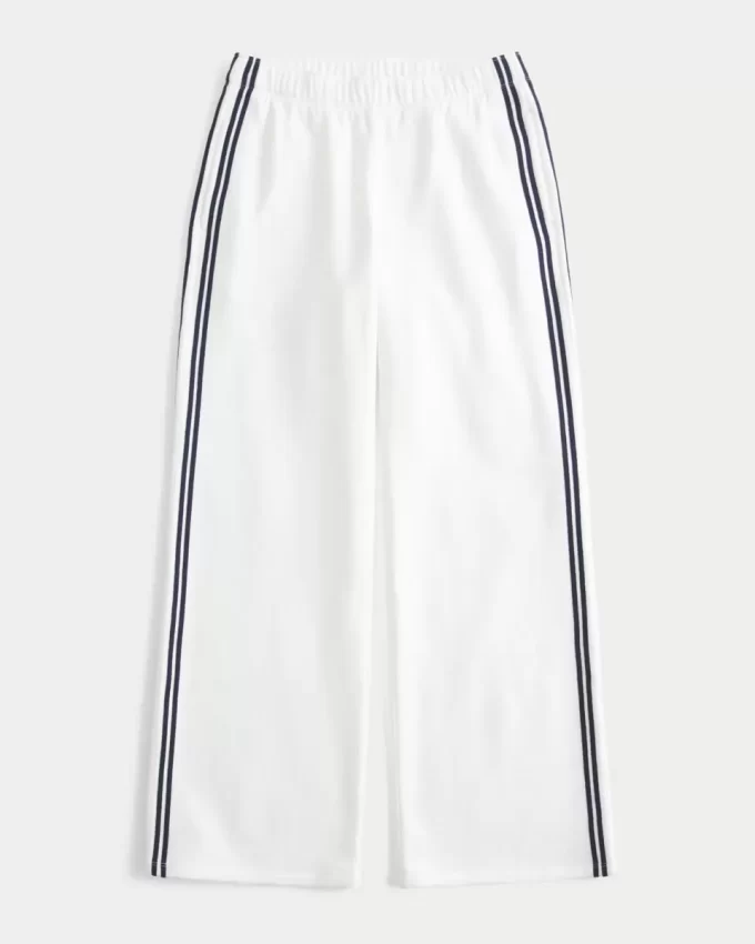 Striped Wide-Leg Sweatpants