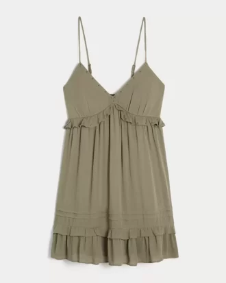 Studded Ruffle Mini Dress