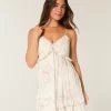 Studded Ruffle Mini Dress
