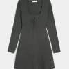 Sweater-Knit Skater Mini Dress