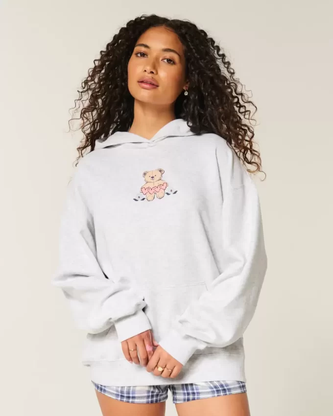 Teddy Bear Graphic Hoodie