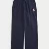Teddy Bear Graphic Straight Sweatpants