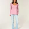 Tie-Back Henley Babydoll Top