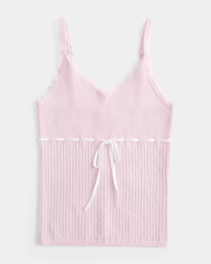 Tie-Front Sweater Tank