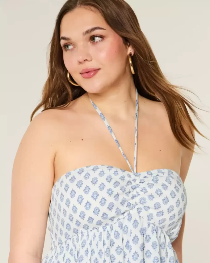 Tiered Halter Babydoll Top