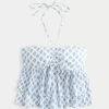 Tiered Halter Babydoll Top
