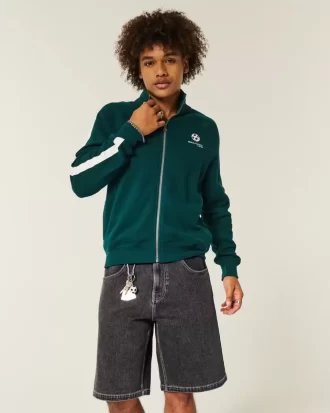 Tiger Graphic Baggy Denim Shorts