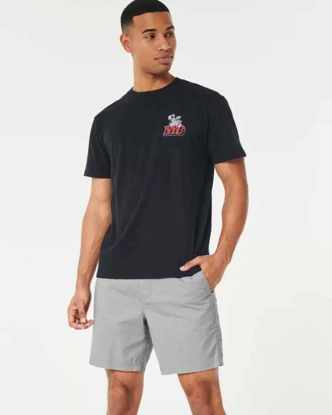 Twill Pull-On Shorts 7″