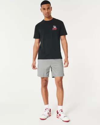 Twill Pull-On Shorts 7″