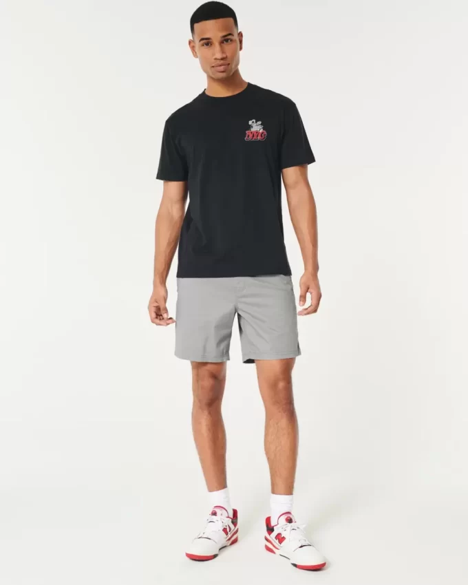 Twill Pull-On Shorts 7″