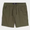Twill Pull-On Shorts 7″