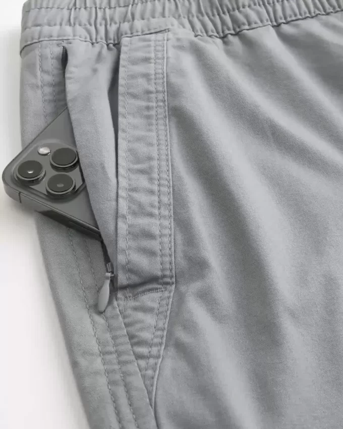 Twill Pull-On Shorts 7″
