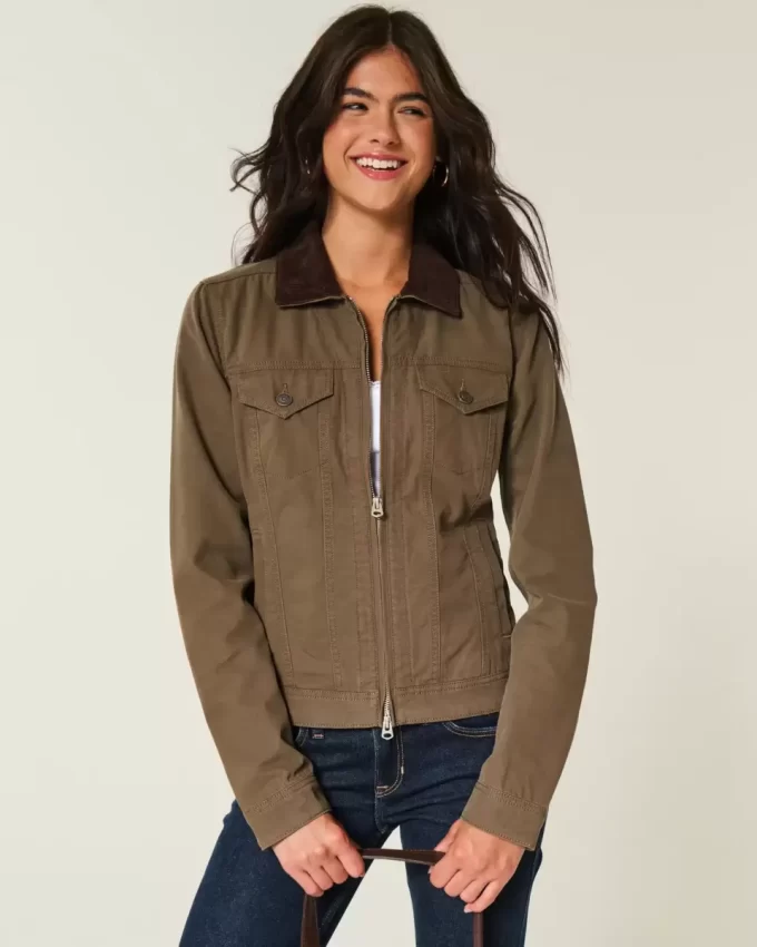 Twill Zip-Up Jacket