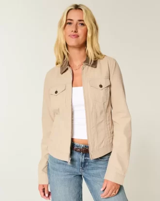 Twill Zip-Up Jacket