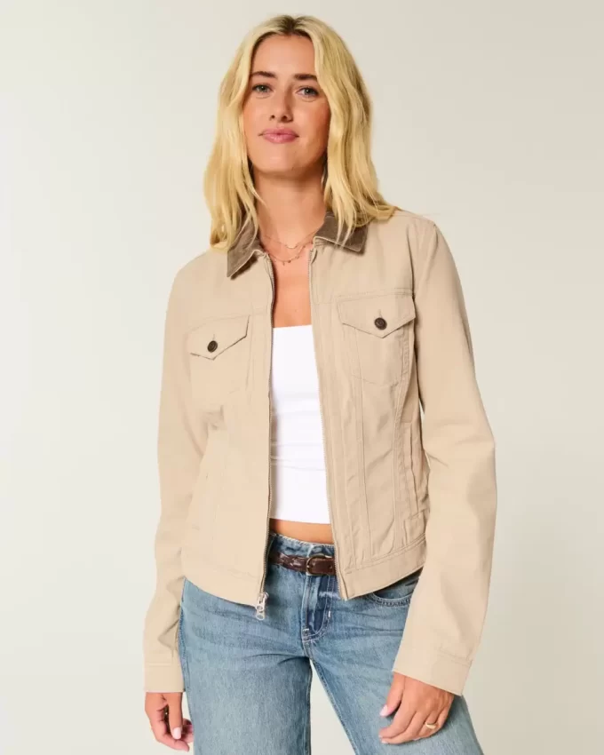 Twill Zip-Up Jacket
