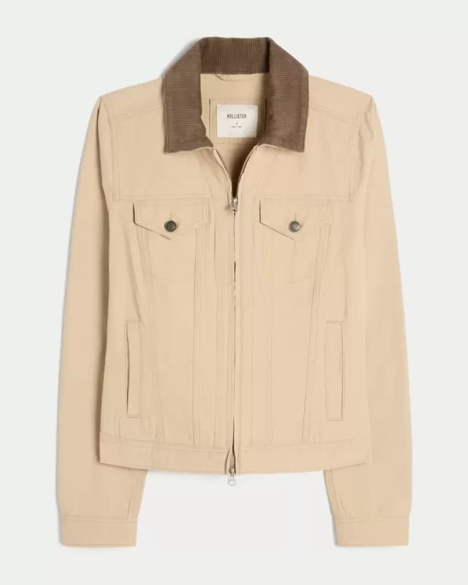 Twill Zip-Up Jacket