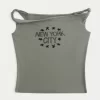 Twisted Off-the-Shoulder New York City Graphic Tee