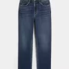 Ultra High-Rise Dark Wash 90s Straight Jeans