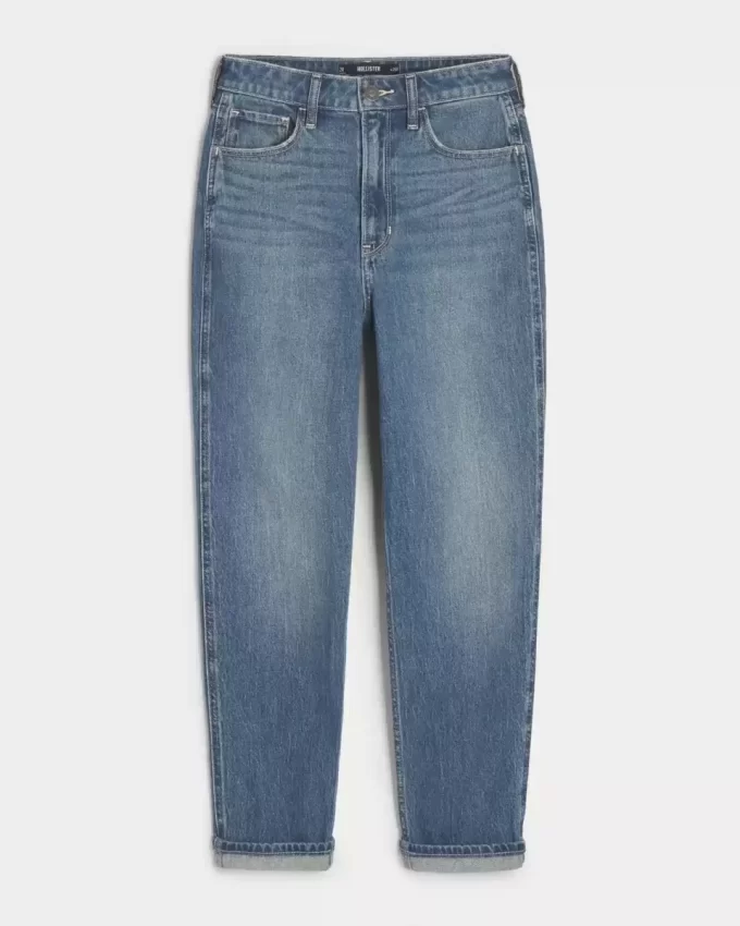 Ultra High-Rise Dark Wash Mom Jeans