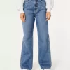 Ultra High-Rise Medium Wash Baggy Jeans